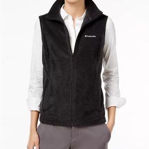 Columbia Black Benton Springs Fleece Vest Full Zip